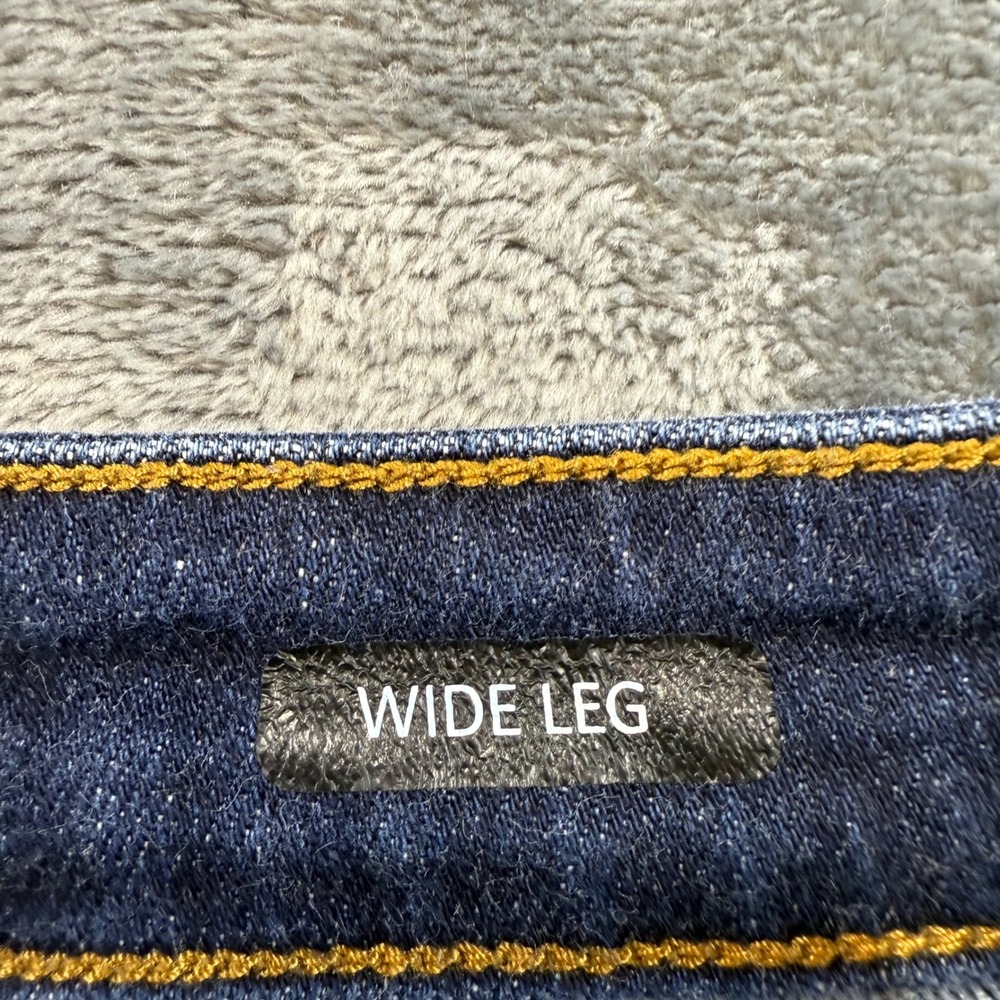 Judy Blue Wide Leg Raw Hem Jeans Dark Wash High Rise Size 11/30 High Rise - Picture 3 of 10